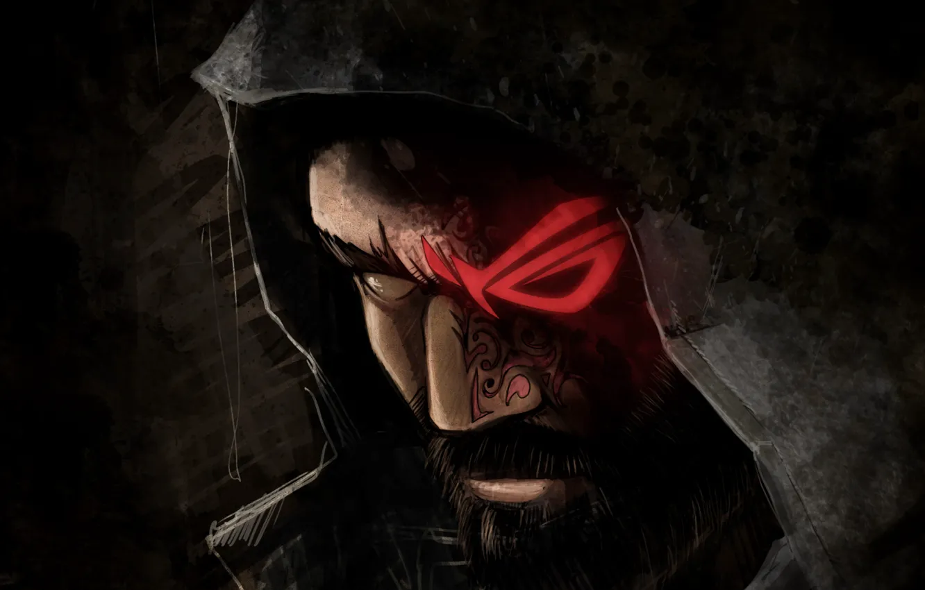 Photo wallpaper dark, wallpaper, asus, rog