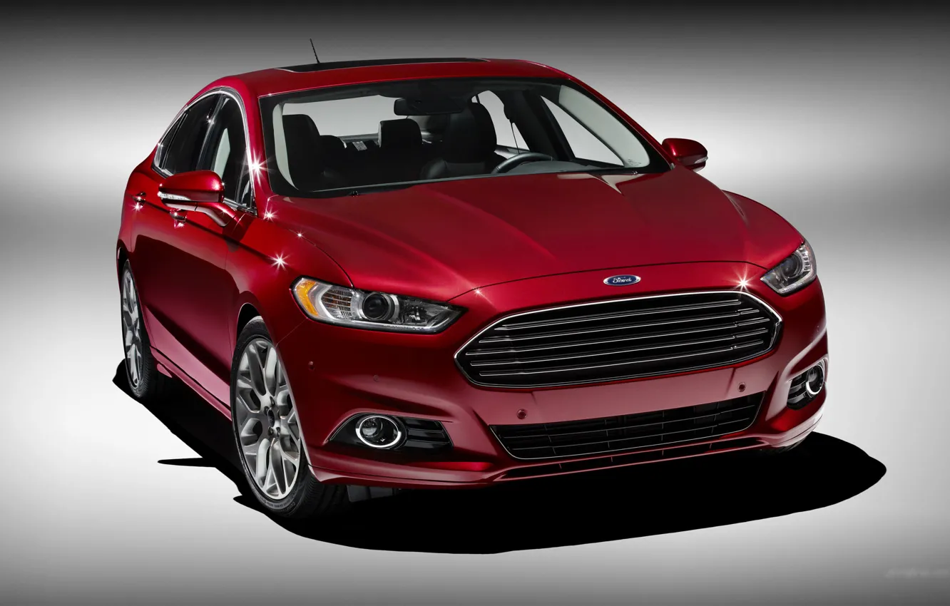 Photo wallpaper Ford, Ford, wheels, Red, Fusion, new, new, chrome
