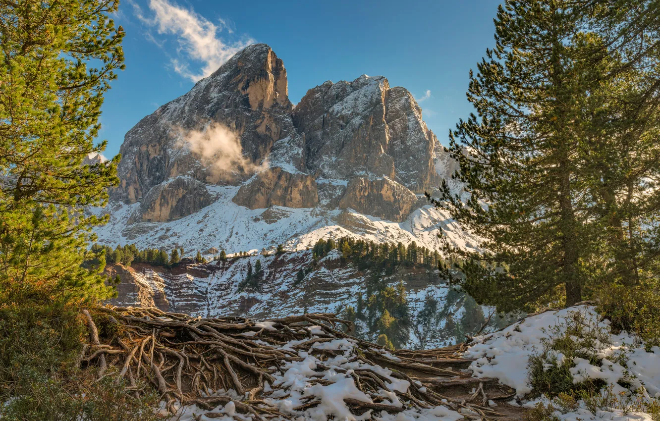 Photo wallpaper mountains, rocks, Italy, The Dolomites