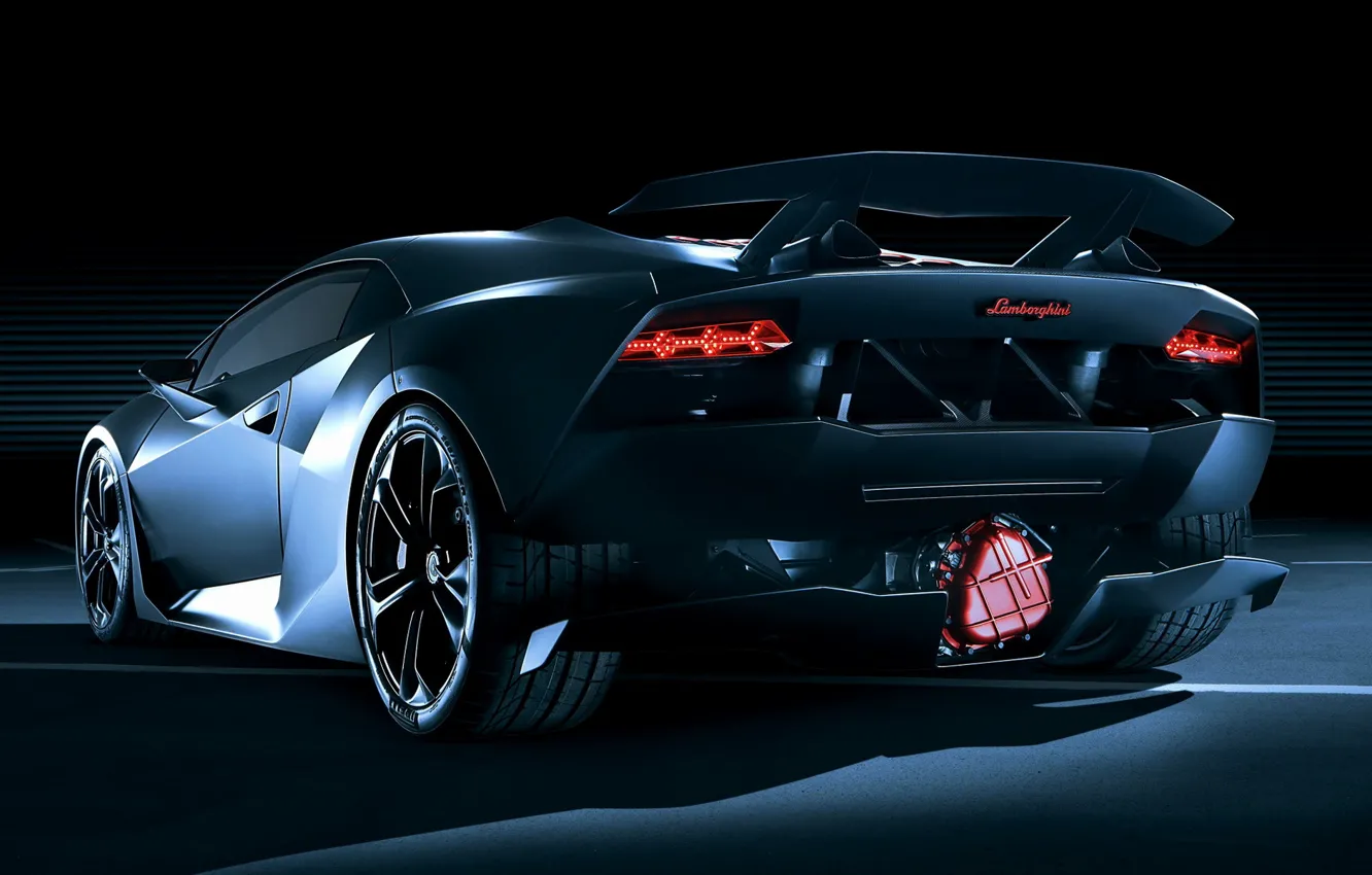 Photo wallpaper Lamborghini, rear view, Lamborghini Sesto Elemento, Elemento, Sesto