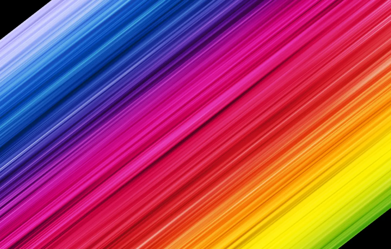 Photo wallpaper strip, colorful, rainbow