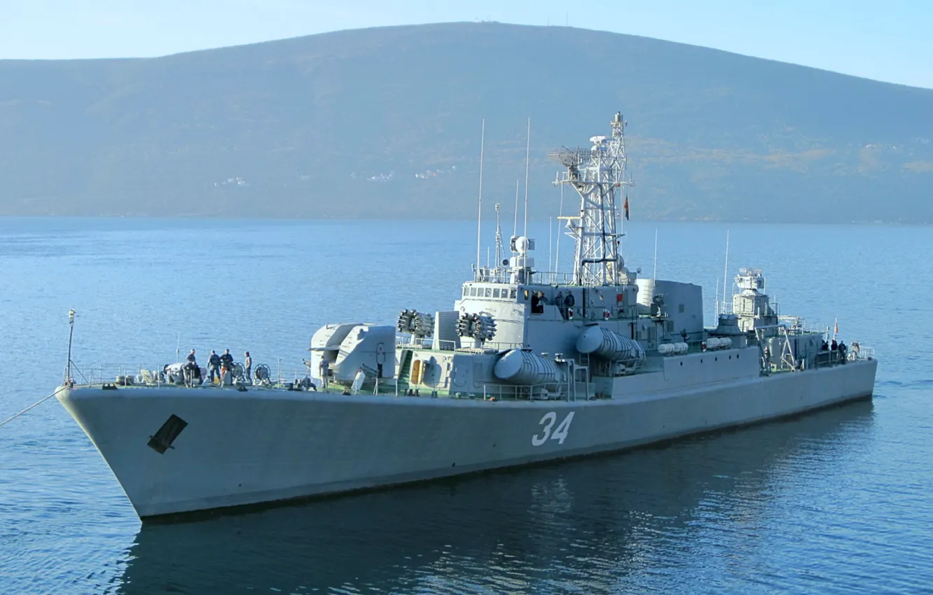 Photo wallpaper frigate, Montenegro, Dick