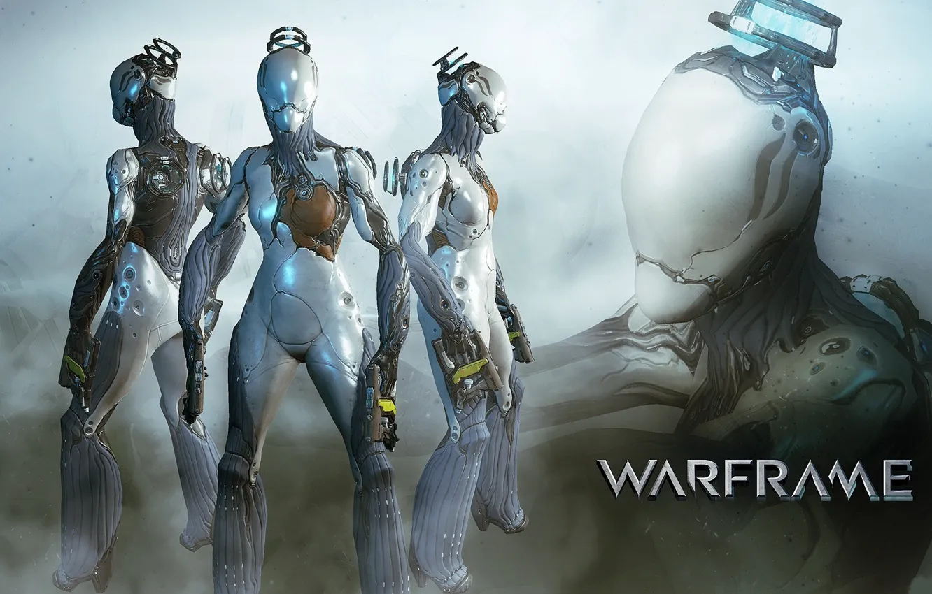 Photo wallpaper being, soldiers, cyborg, character, Warframe