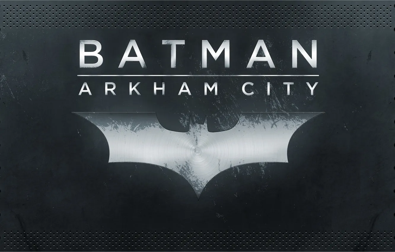 Photo wallpaper city, logo, Batman, archam