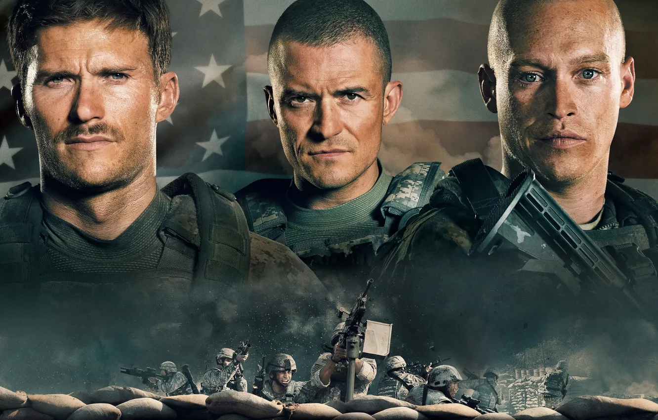 Photo wallpaper The Outpost, action, poster, military, Orlando Bloom, Orlando Bloom, Scott Eastwood, Scott Eastwood
