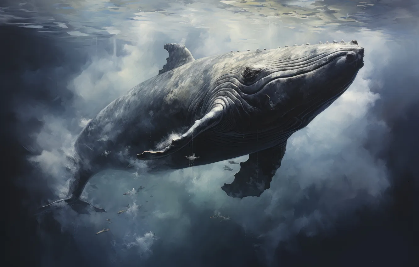 Photo wallpaper kit, underwater world, digital art, AI art, The Art of Artificial Intelligence, neural network