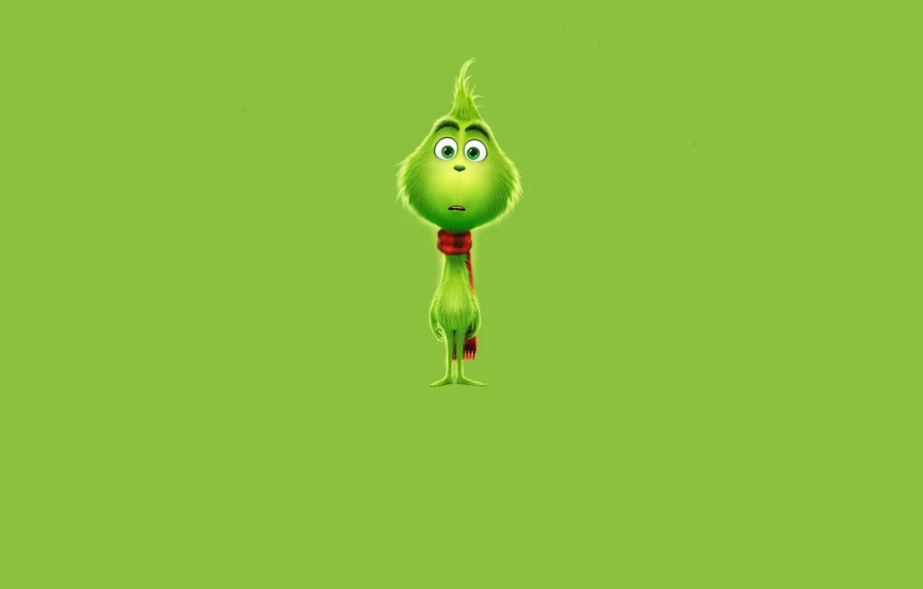 Photo wallpaper green, background, cartoon, The Grinch, the Grinch