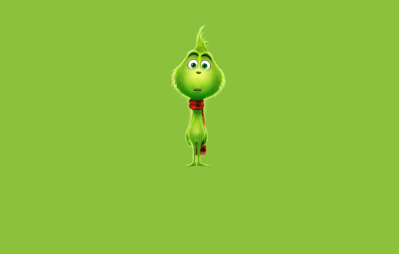 Photo wallpaper green, background, cartoon, The Grinch, The Grinch