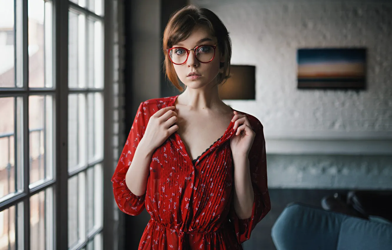 Photo wallpaper look, glasses, Olga Pushkina, Sergey Fat, Sergey Zhirnov