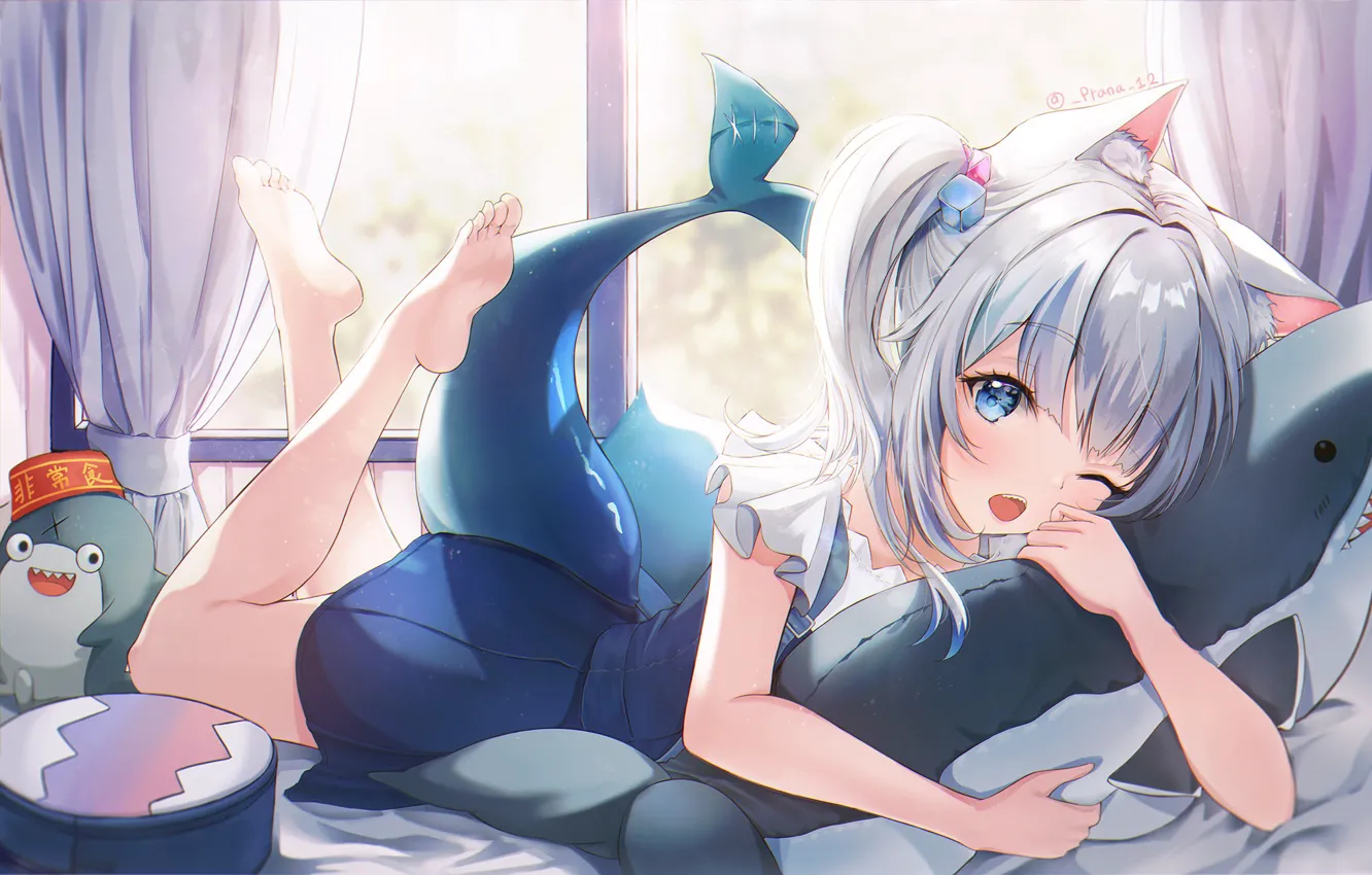 Photo wallpaper Virtual Youtuber, Gawr Gura, Bloop, HoloLive
