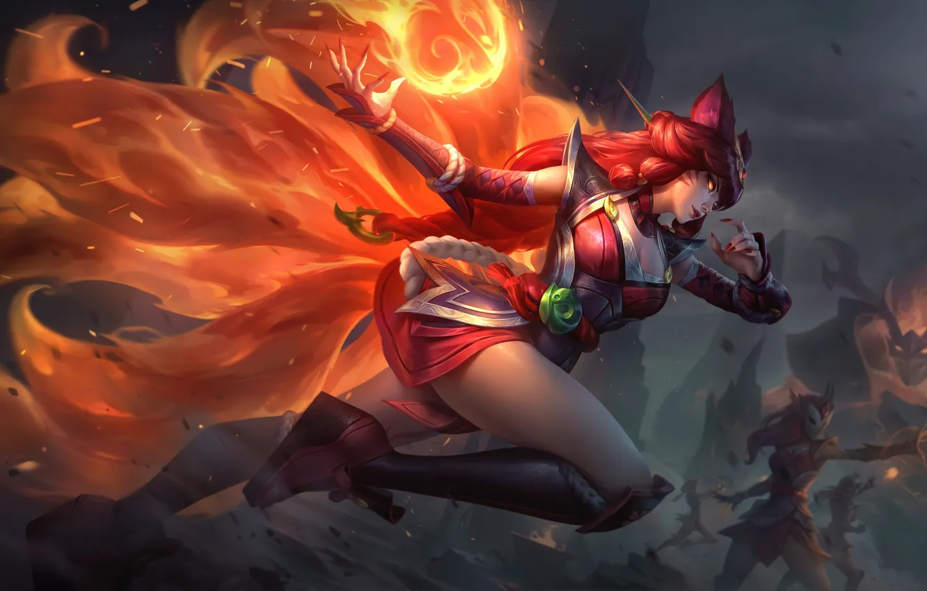 Photo wallpaper movement, flame, the game, game, characters, League of Legends, lol, LoL