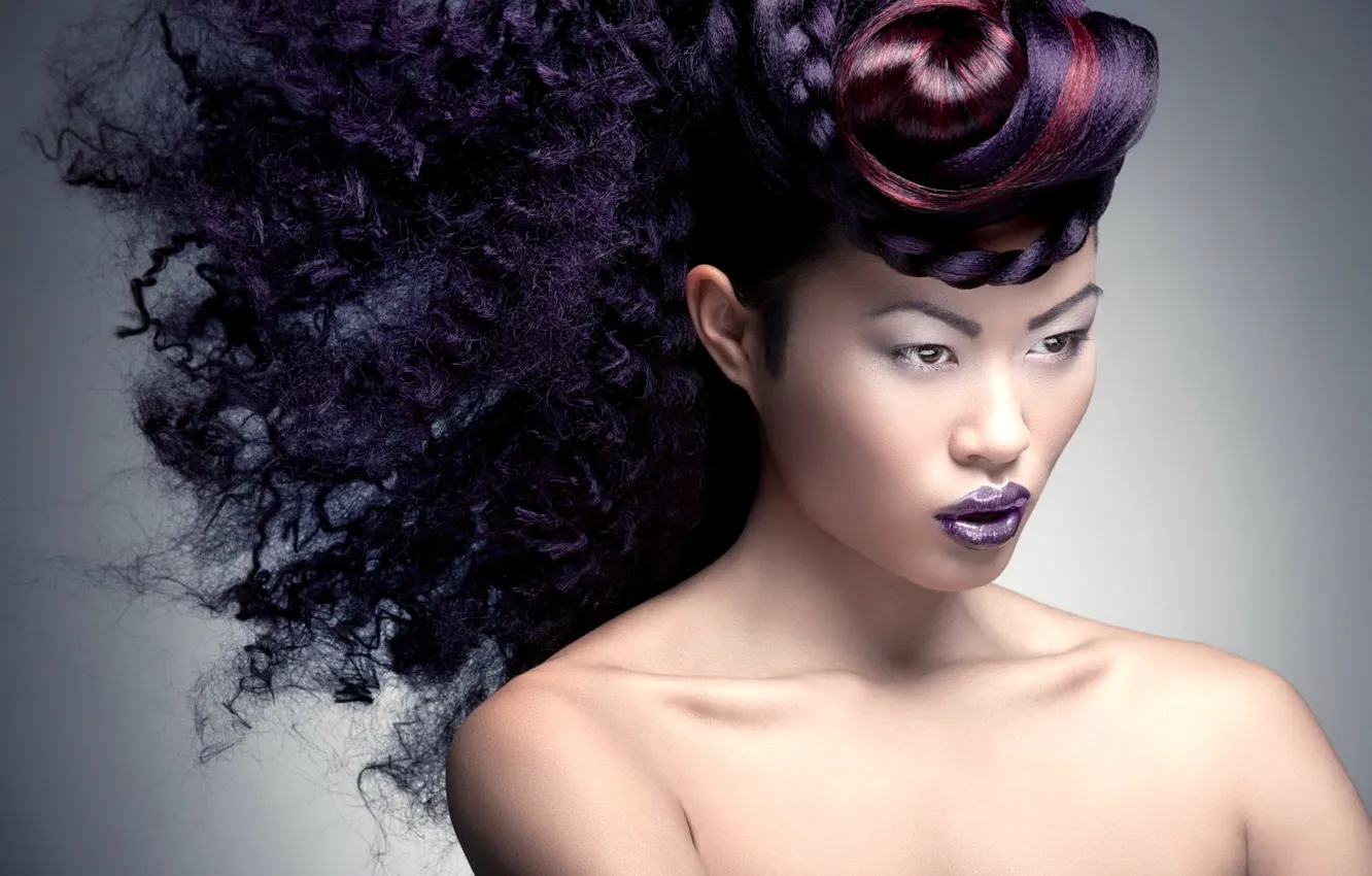 Photo wallpaper girl, style, background, model, look, asian, makeup, Nozuk To Soso