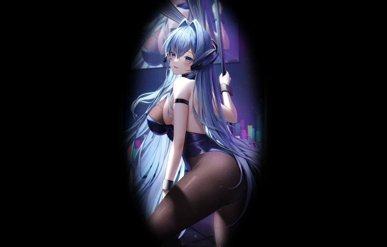 Photo wallpaper girl, ass, anime, stockings, butt, babe, New Jersey, leggings