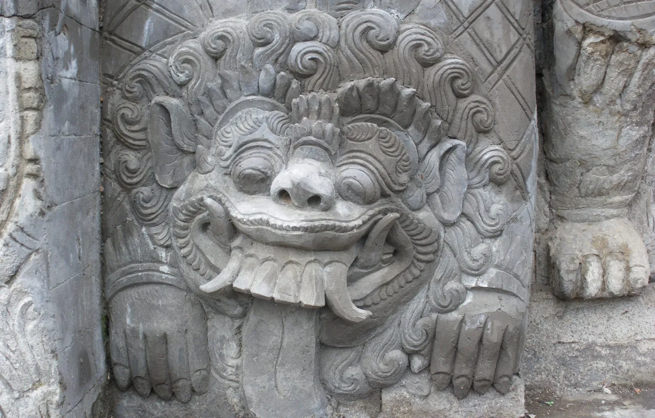 Photo wallpaper Bali, architecture, Bali, Indonesia, stone dragon
