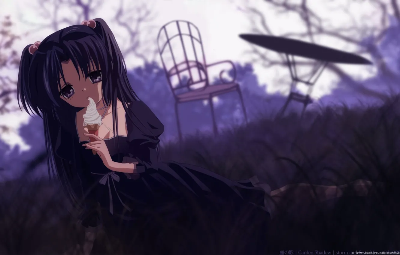 Photo wallpaper girl, ice cream, clannad, Clannad, Kotomi Ichinose