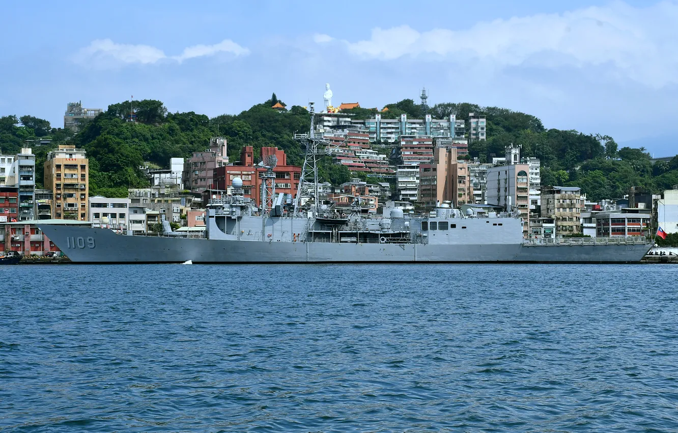 Photo wallpaper destroyer, Taiwan Navy, PFG2-1109, ROCS Chang Chien