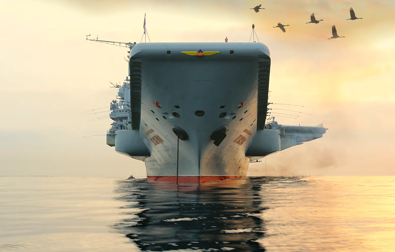 Photo wallpaper cruiser, aircraft carrier, Admiral Kuznetsov
