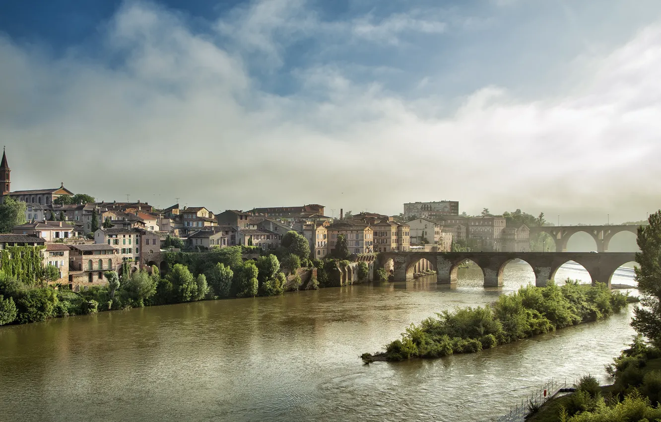 Photo wallpaper bridge, river, France, Albi