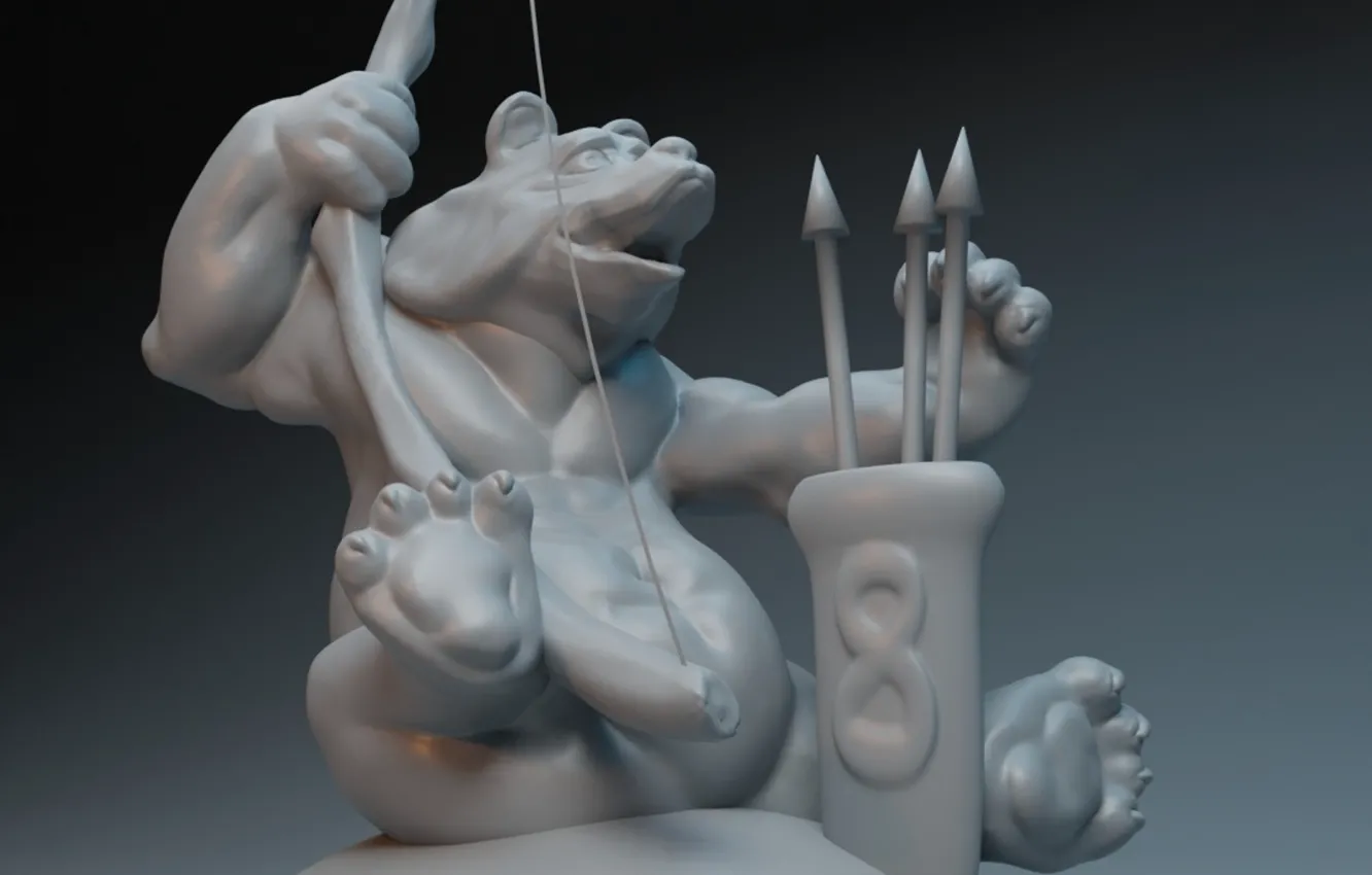 Photo wallpaper bear, bow, AlexStormND