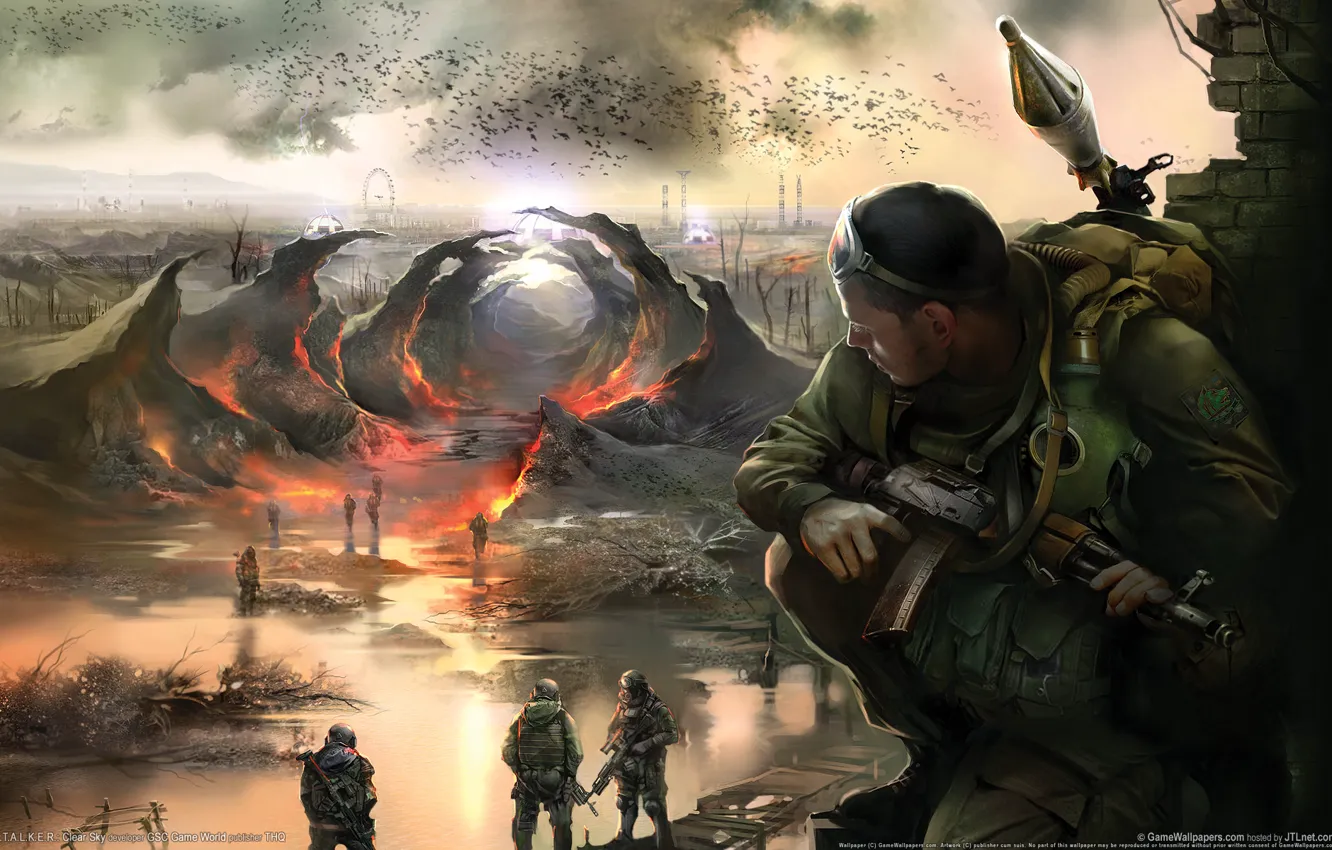 Photo wallpaper Chernobyl, Stalker, clear sky, Stalker