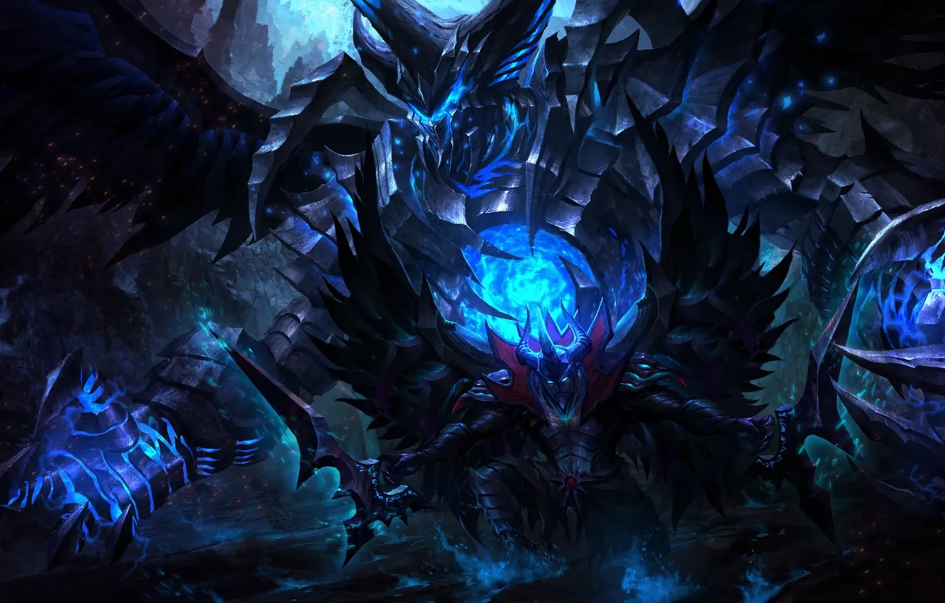 Photo wallpaper wings, the demon, art, Dota 2, Terror blade, Demon Marauder