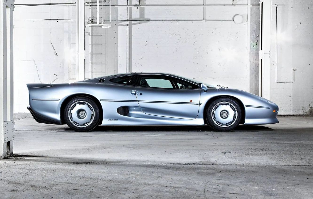 Photo wallpaper Machine, Jaguar, Cars, Supercar, Supercar, Side, Jaguar XJ220