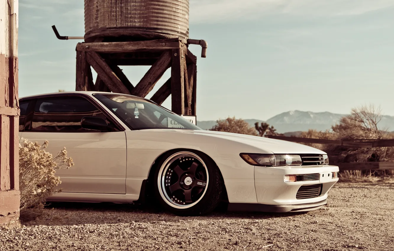 Photo wallpaper desert, dressing, nissan, Nissan, silvia, s13