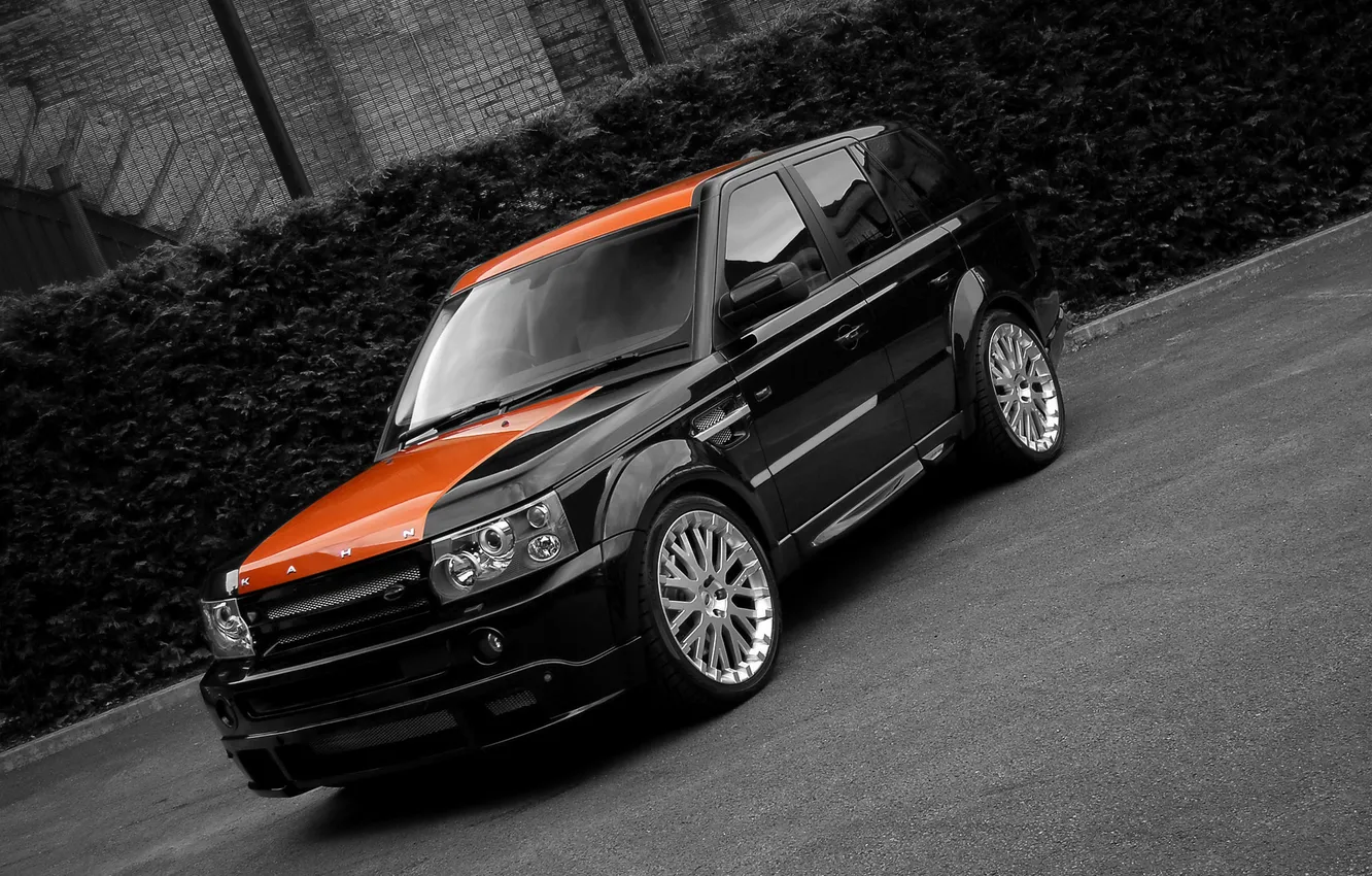 Photo wallpaper black, black, Sport, Rover, range Rover, kahn, Range, Project