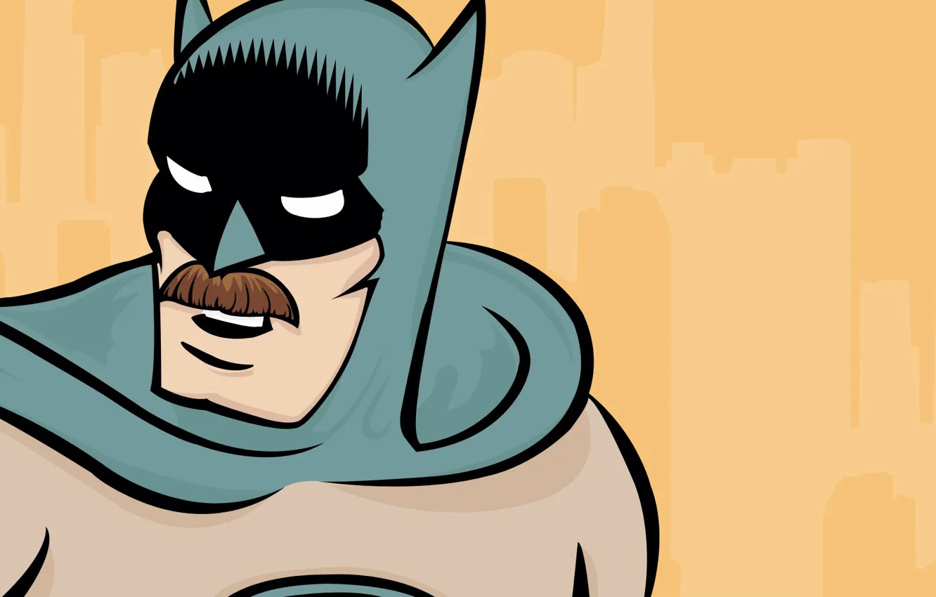 Photo wallpaper mustache, hero, Batman, Batman, comic, hero, Comics, baleen