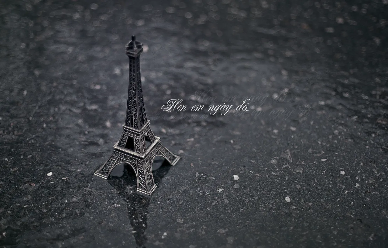 Photo wallpaper asphalt, water, background, rain, mood, earth, Wallpaper, France