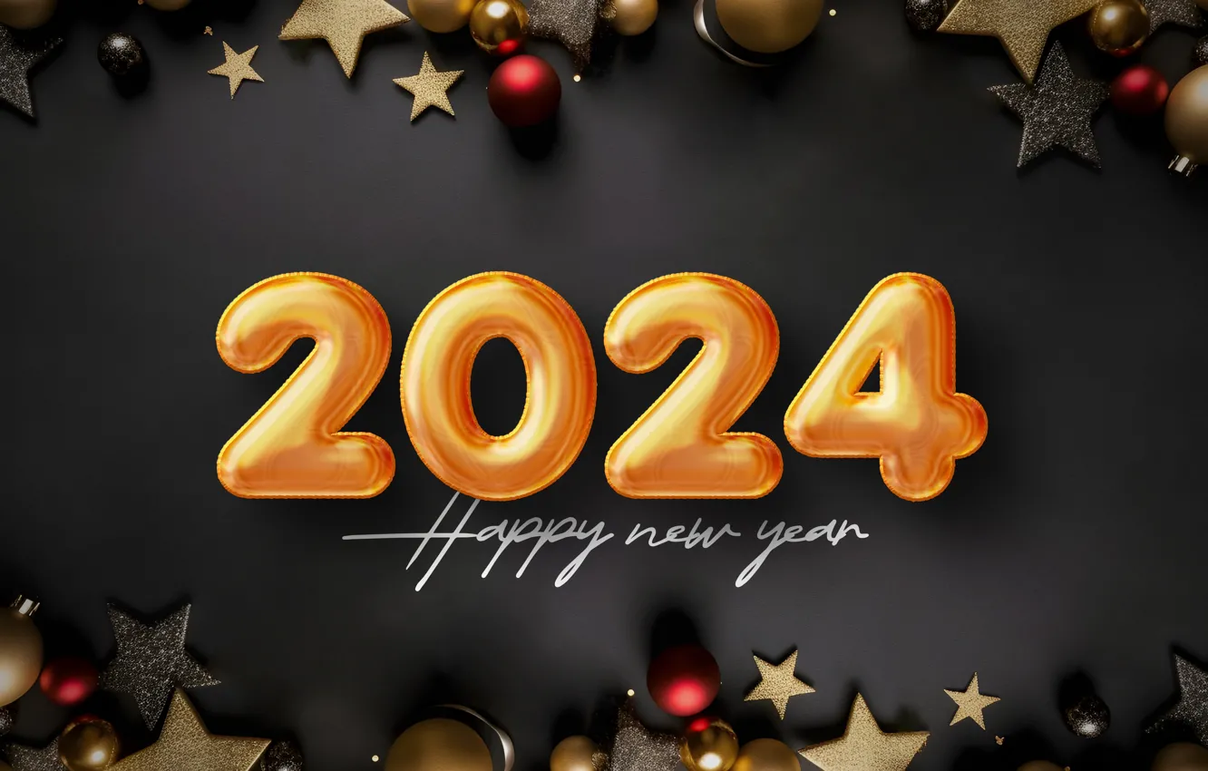 Wallpaper Figures New Year Date Composition 2024 New Year 2024 For   Novyi God 2024 Data Tsifry Novyi 2024 God Kompozitsiia 32 