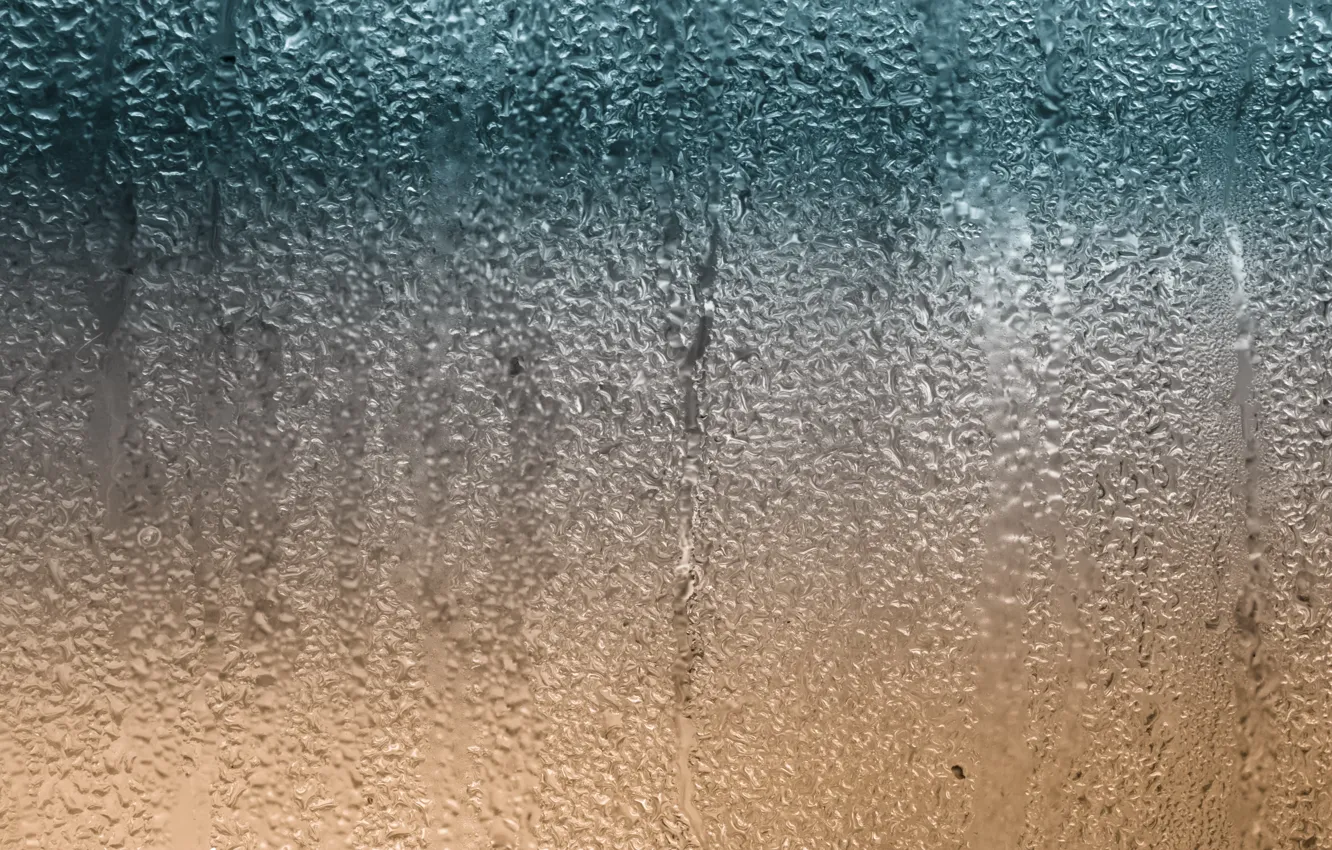 Photo wallpaper glass, water, drops
