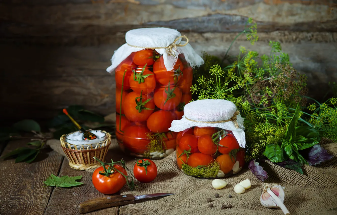 Photo wallpaper greens, table, Board, dill, spoon, Bank, still life, vegetables