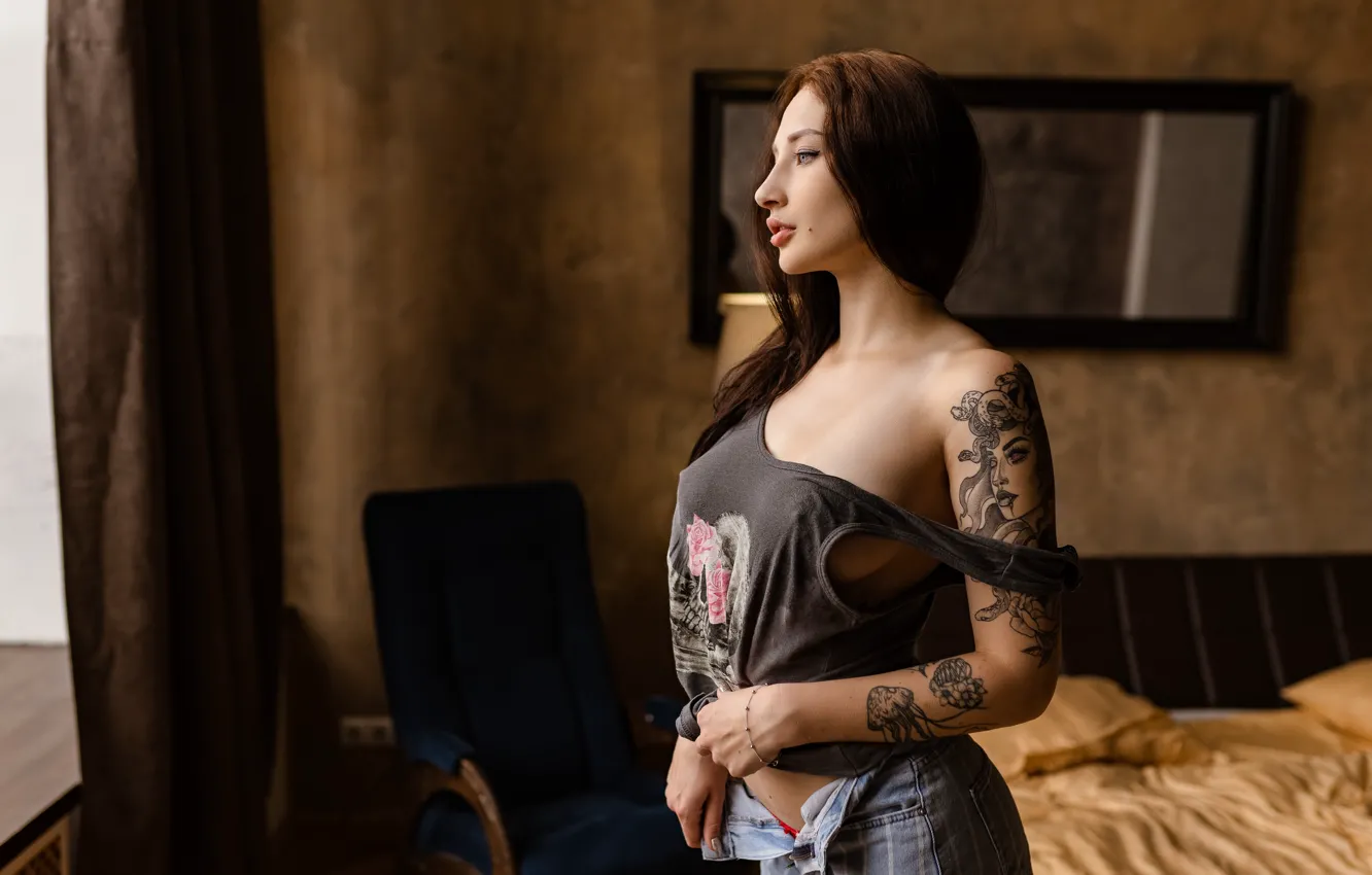 Photo wallpaper chest, tattoo, mole, sponge, Ilya Pistoletov, Ilya Pistols, P I S T O L E …