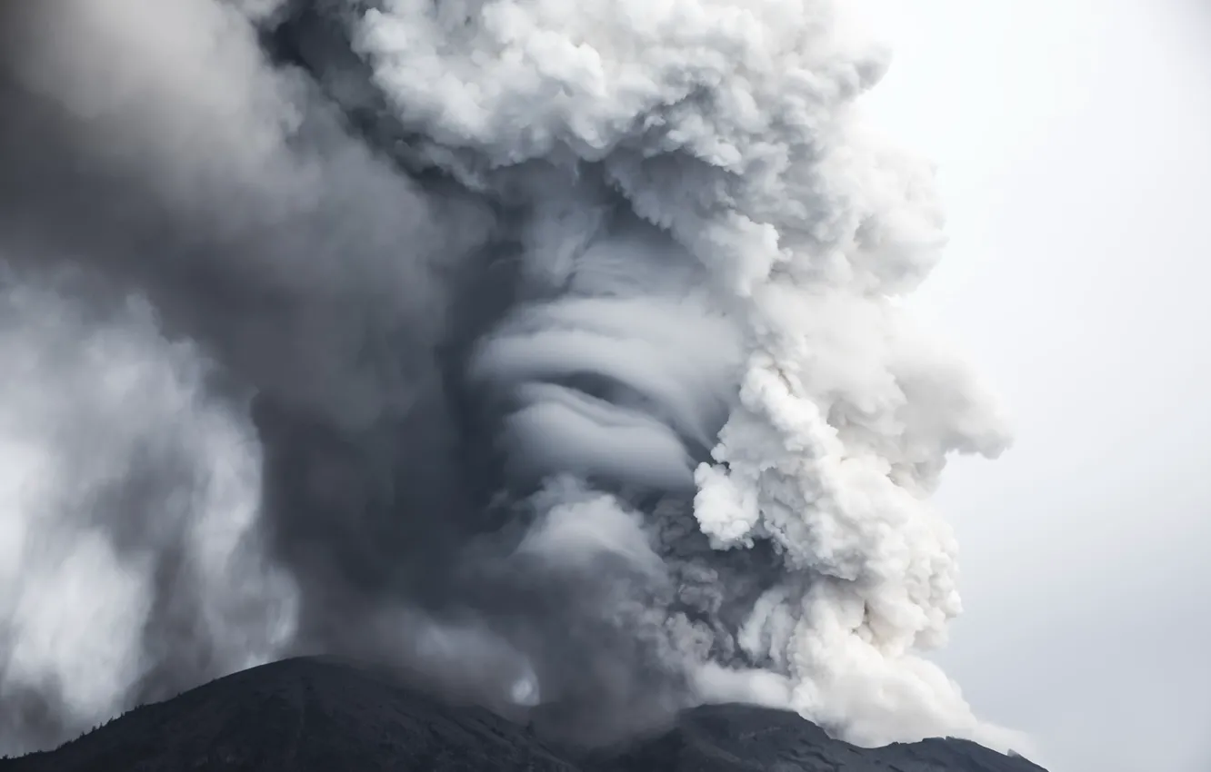 Photo wallpaper the volcano, Bali, Agung Eruption