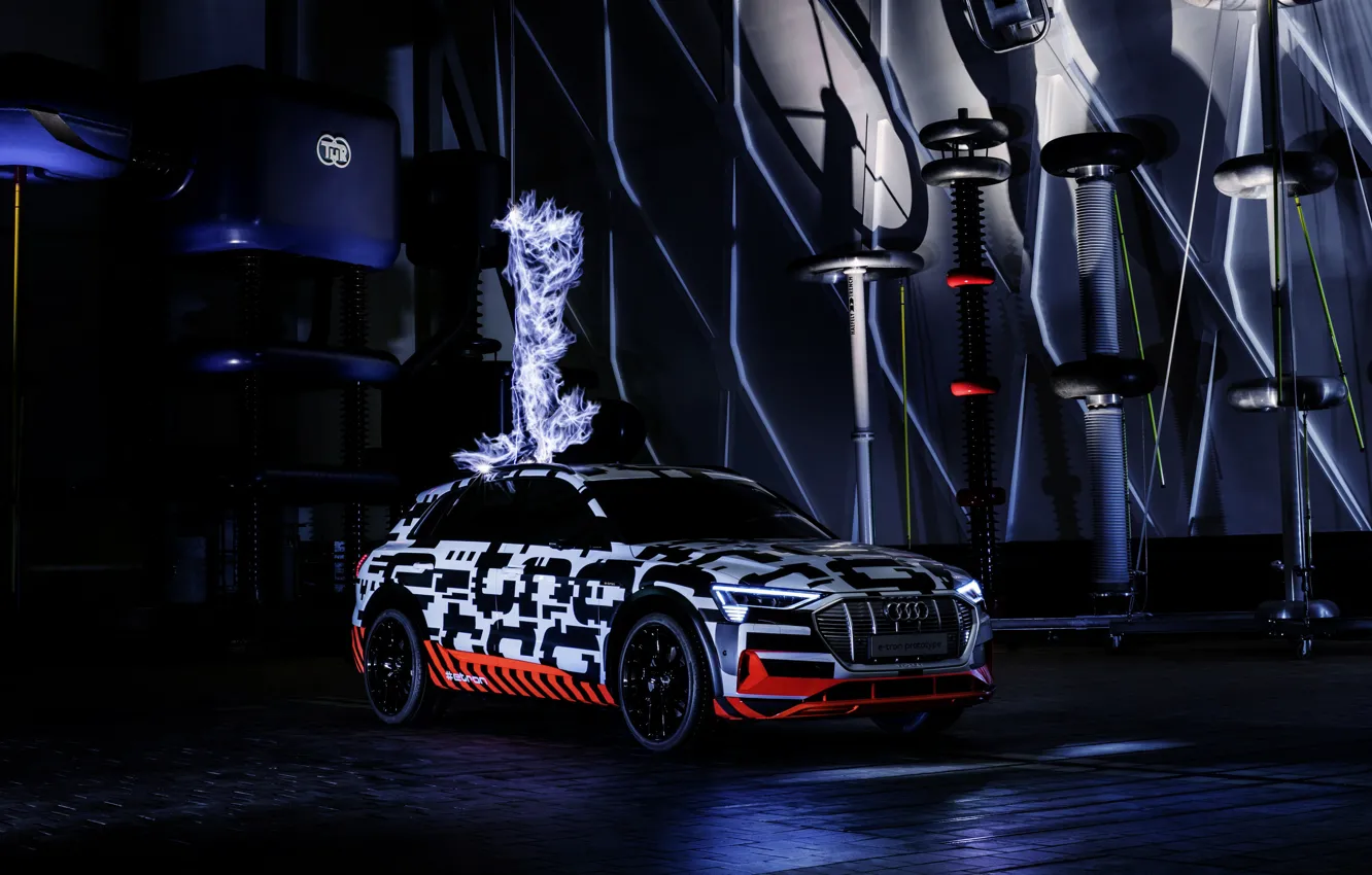Photo wallpaper Audi, Prototype, 2018, electric, E-Tron