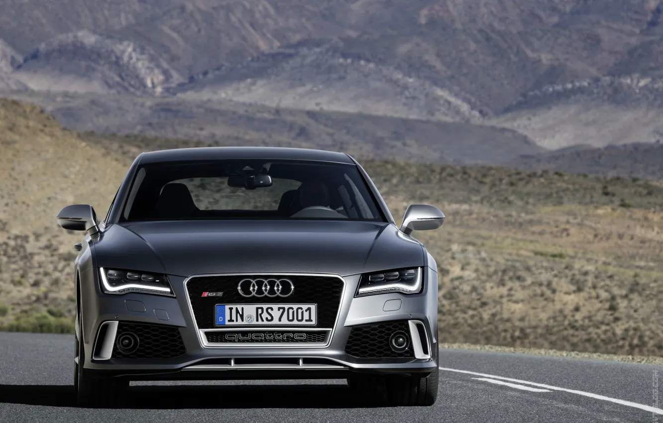 Photo wallpaper road, auto, Audi, beauty, quattro, 2014, landscape, Audi RS 7 Sportback