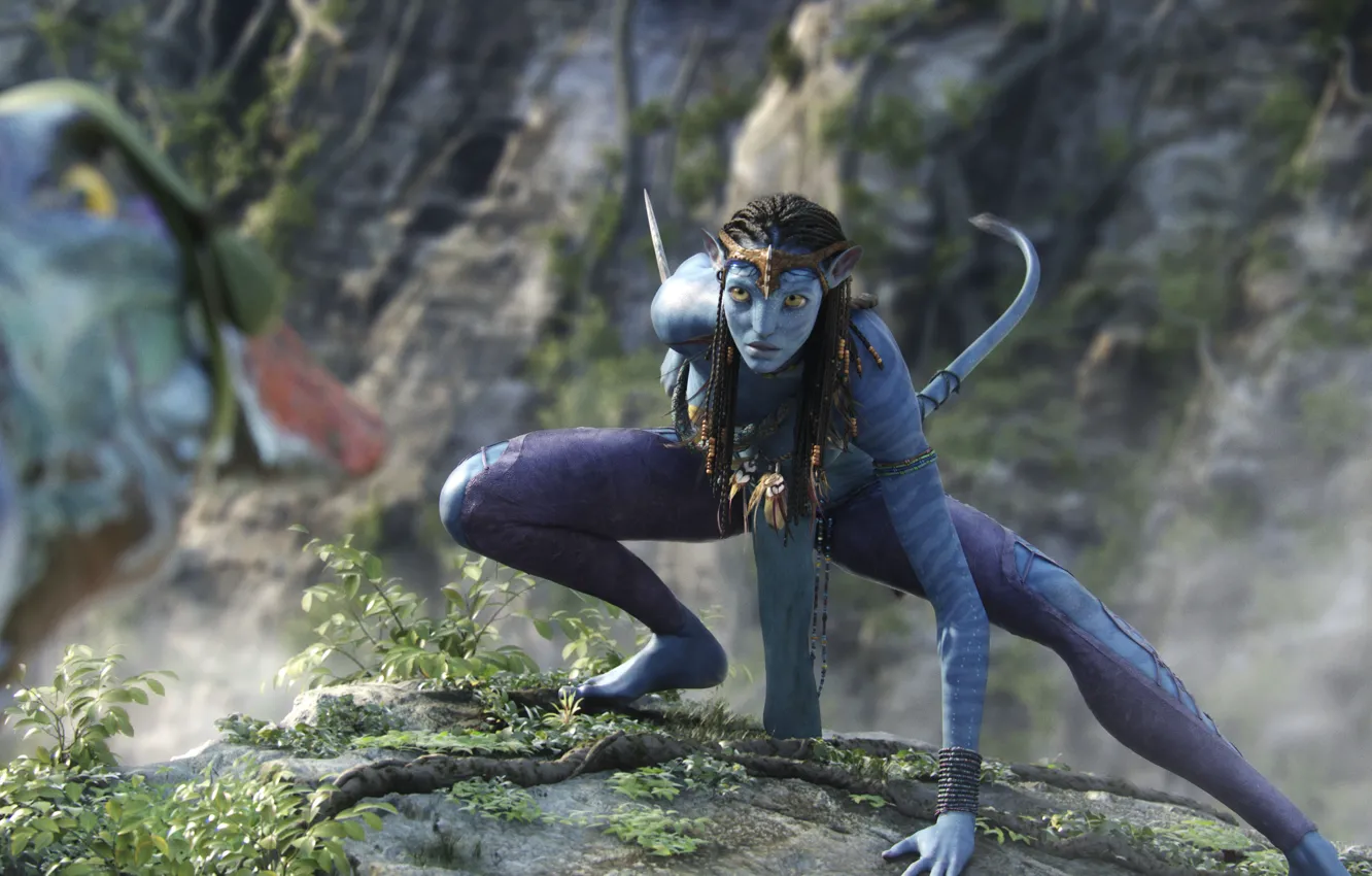 Photo wallpaper Avatar, Neytiri, Zoe Saldana, Na'vi
