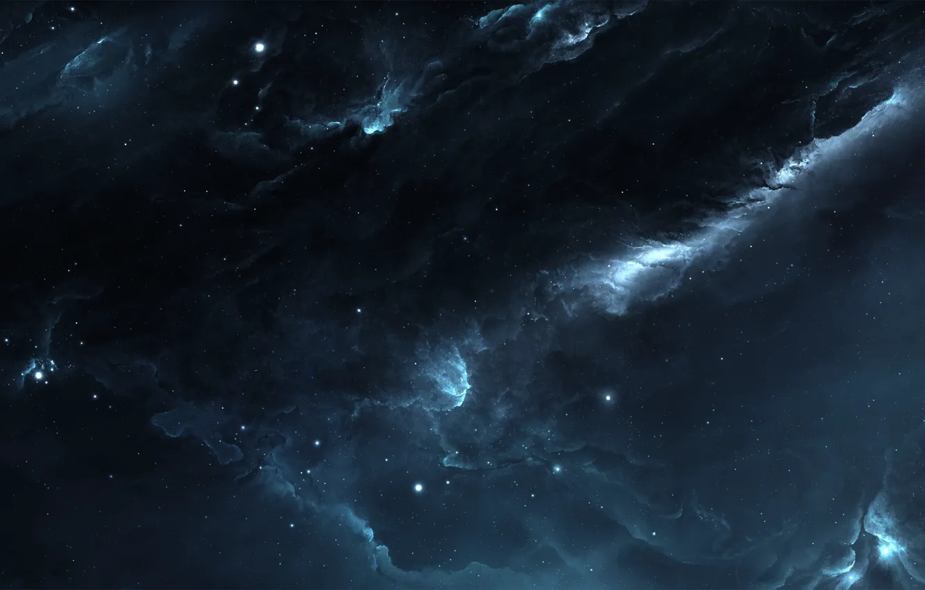 Photo wallpaper space, stars, nebula, style, fiction, satellite, art, space