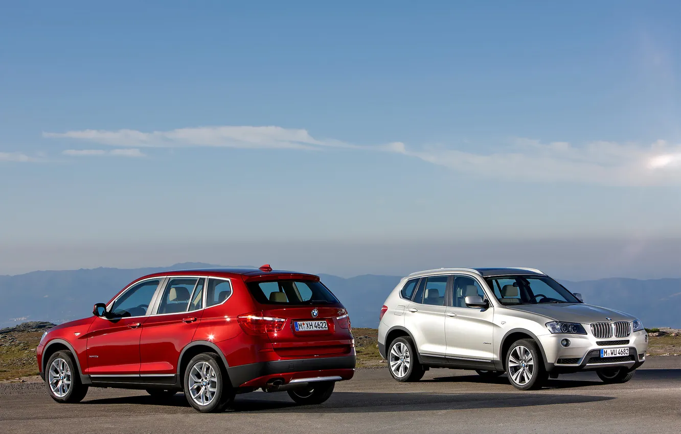 Photo wallpaper road, auto, landscape, BMW X3 2011