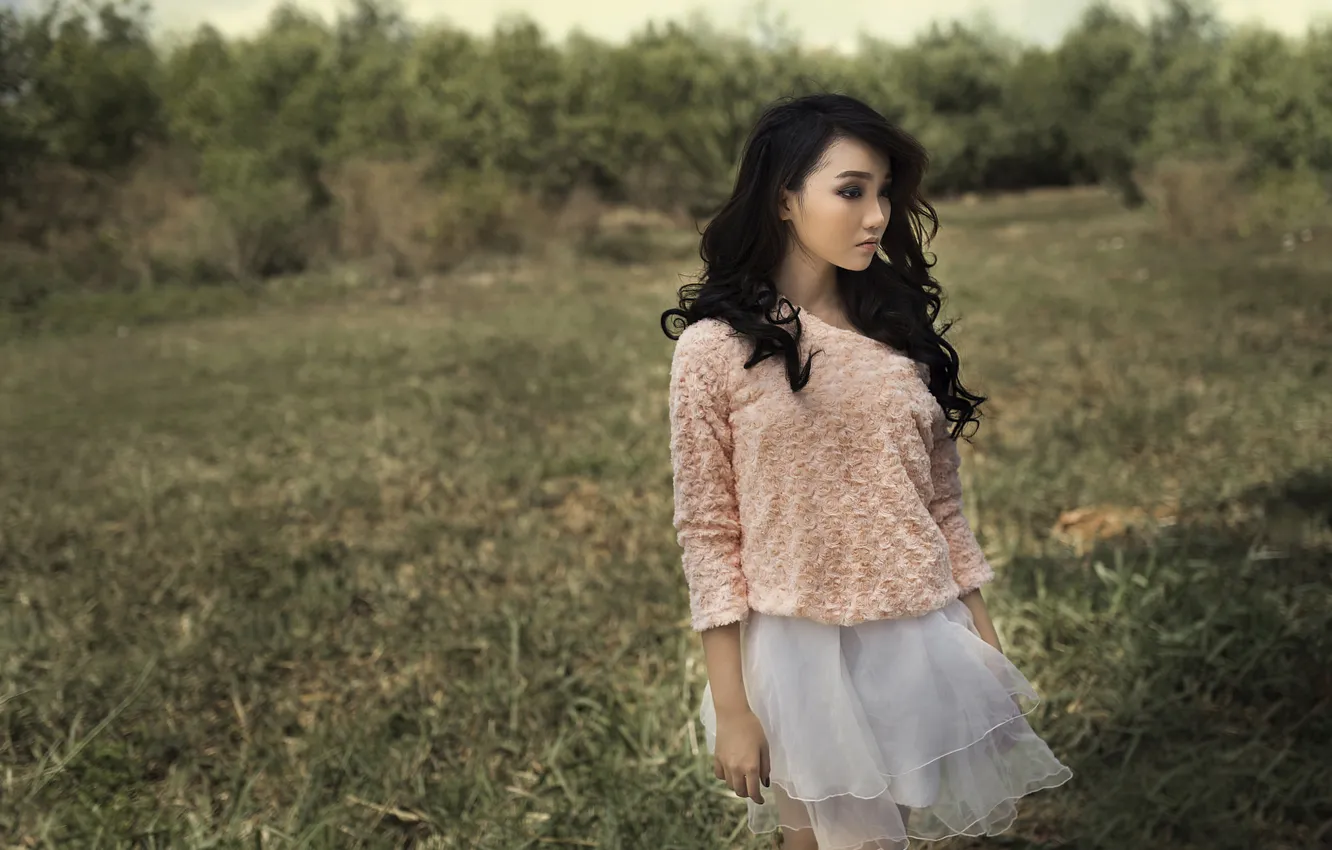 Photo wallpaper portrait, blur, bokeh, East