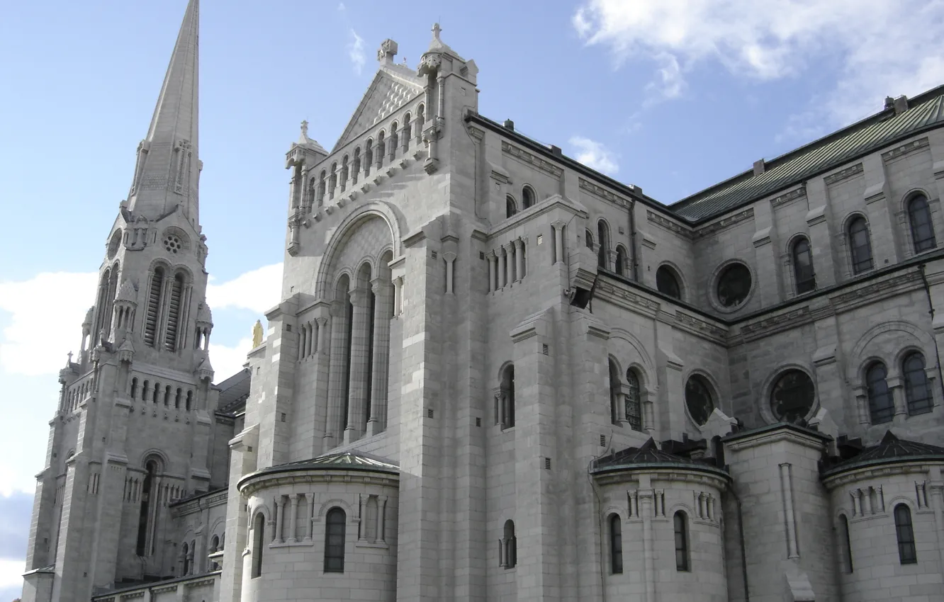Photo wallpaper Cathedral, Quebec, Basilica, Sainte-Anne-de-Beaupré, St. Anne de Beaupre