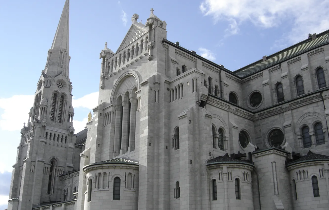 Photo wallpaper cathedral, Quebec, Sainte-Anne-de-Beaupré, St. Anne de Beaupre, basilica