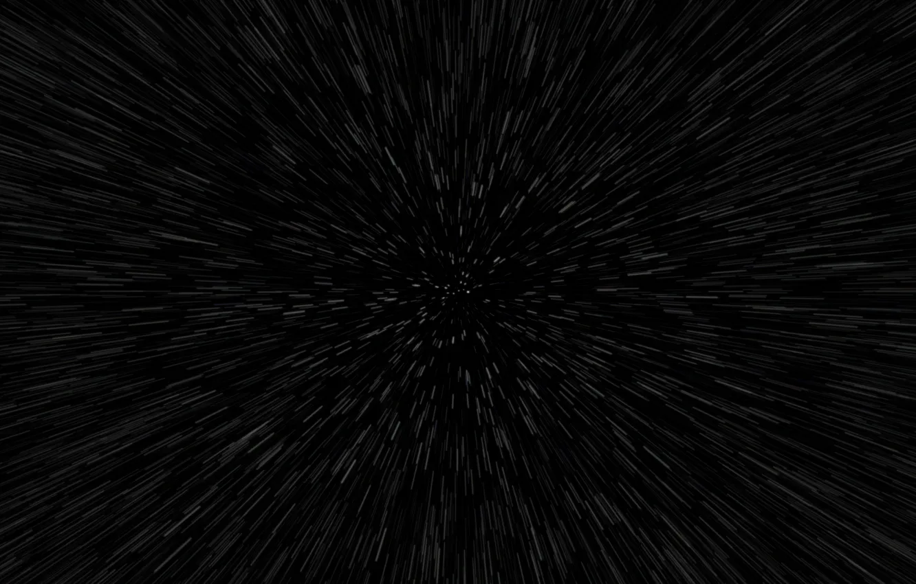 Photo wallpaper dark, space, stars, speed of light