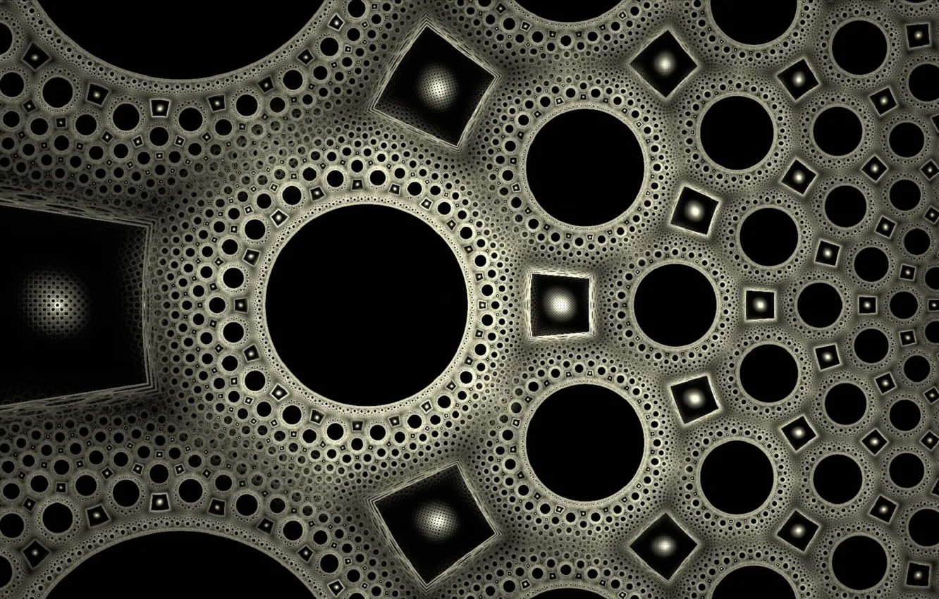 Photo wallpaper circles, pattern, hole