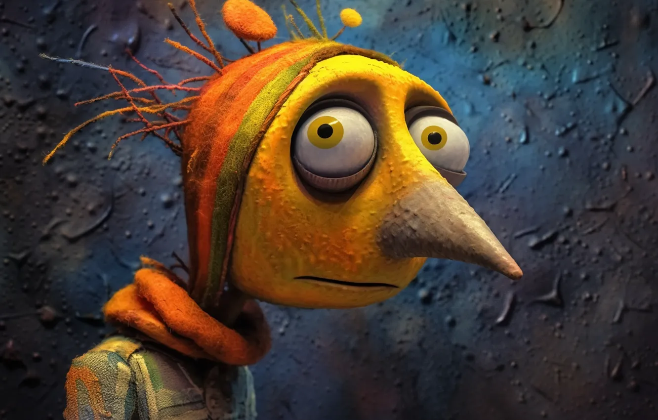 Photo wallpaper look, portrait, doll