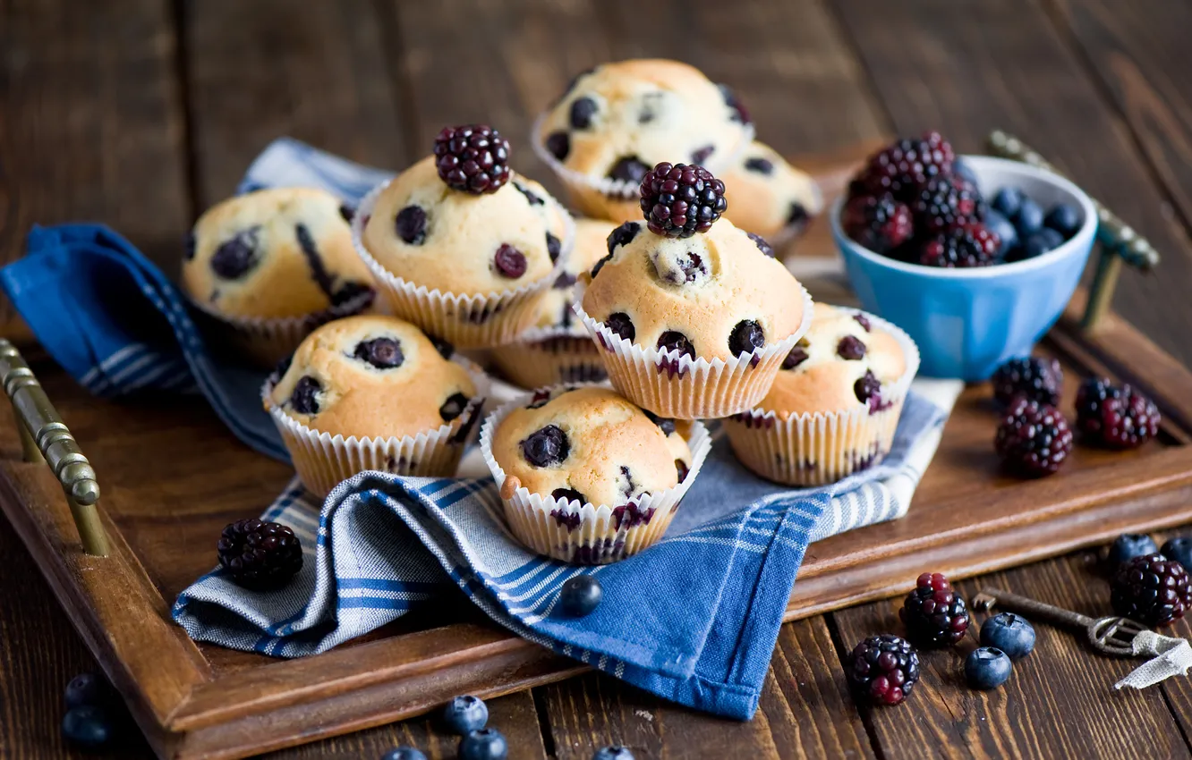 Photo wallpaper food, plate, cakes, sweets, Anna Verdina