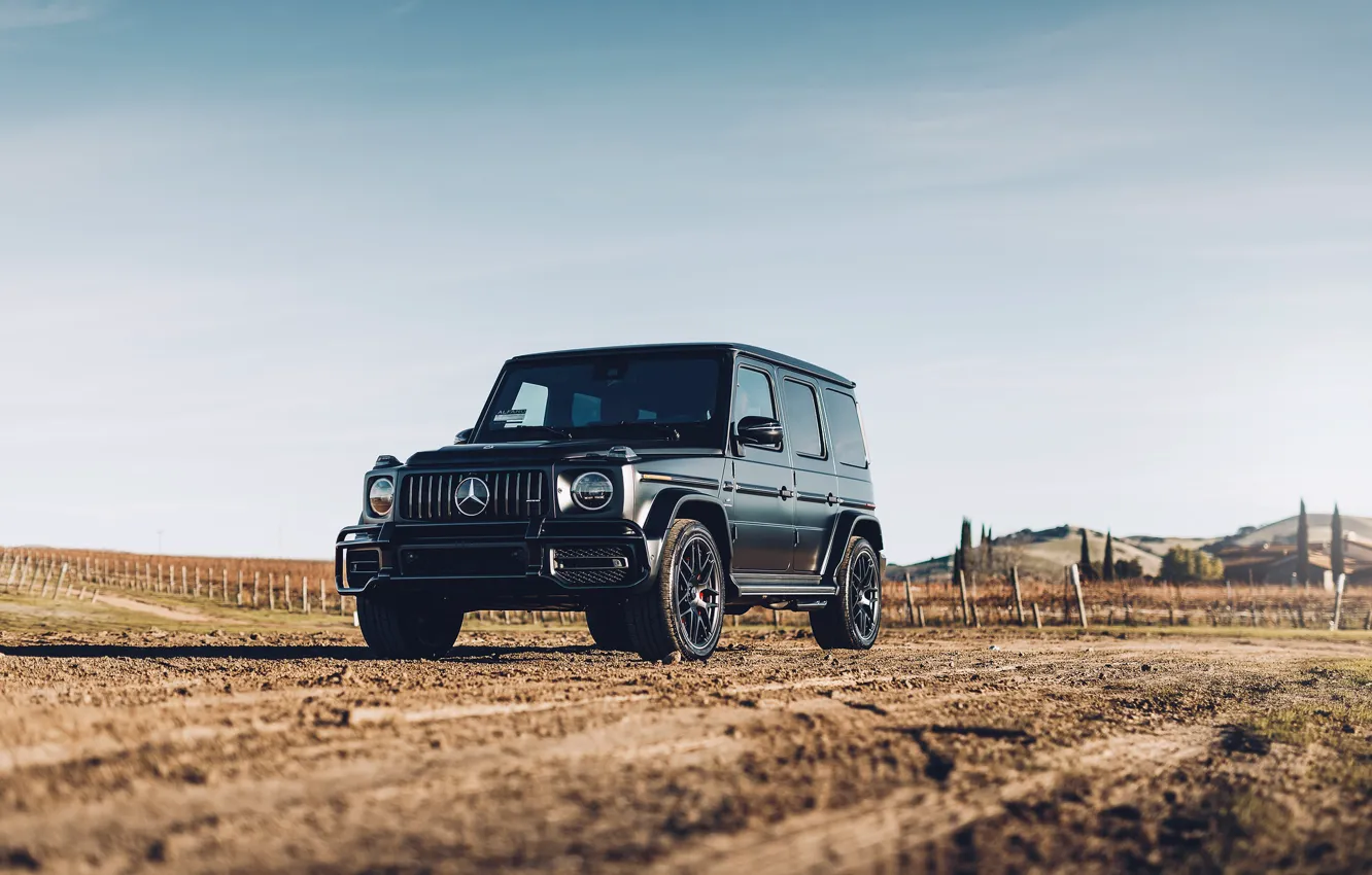 Photo wallpaper Black, Field, G63 AMG