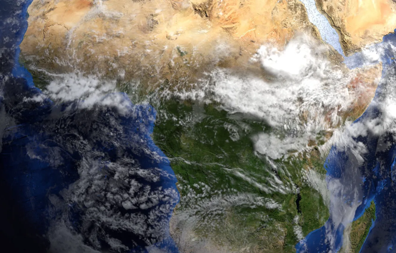 Photo wallpaper space, earth, planet, space, Earth, triple, multi, screen