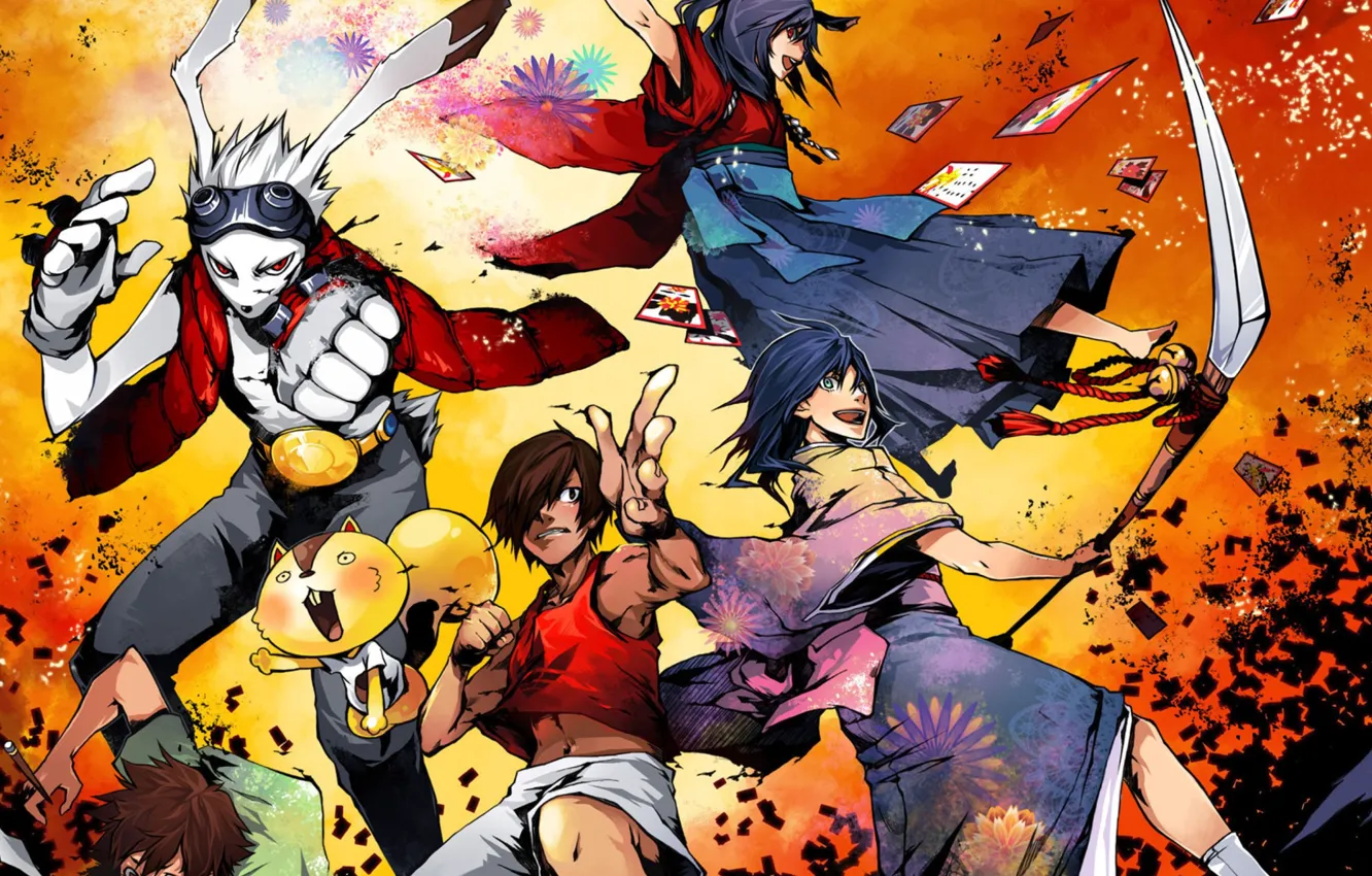 Photo wallpaper people, hare, fantasy, beast, 2009, Summer Wars, Year war